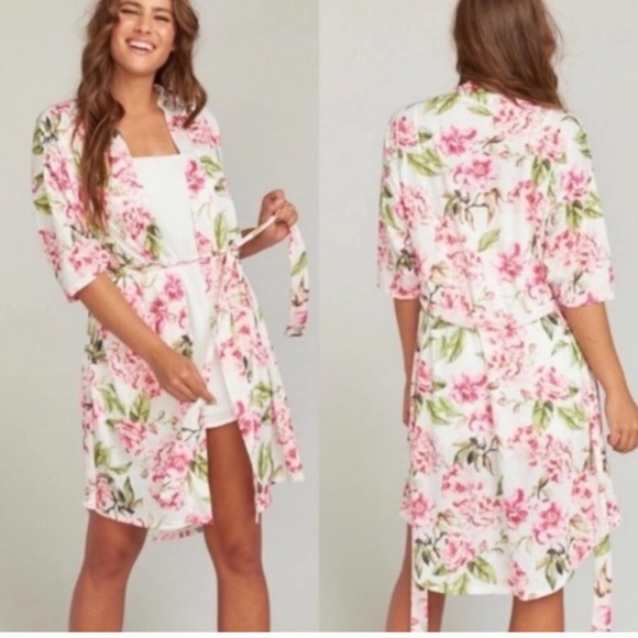 Show Me Your Mumu Brie Floral Robe O/S - Picture 4 of 6